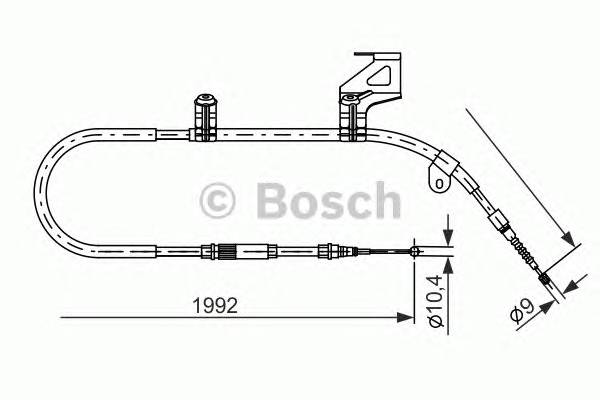 BOSCH 1 987 477 242 Трос, стояночная тормозная 