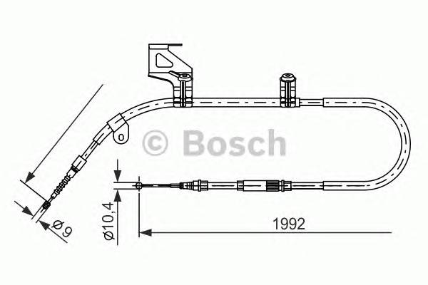 BOSCH 1 987 477 244 Трос, стояночная тормозная 