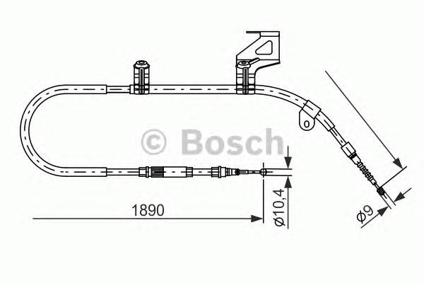 BOSCH 1 987 477 804 Трос, стояночная тормозная ...