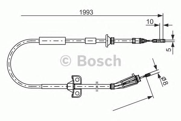 BOSCH 1 987 477 819 Трос, стояночная тормозная 