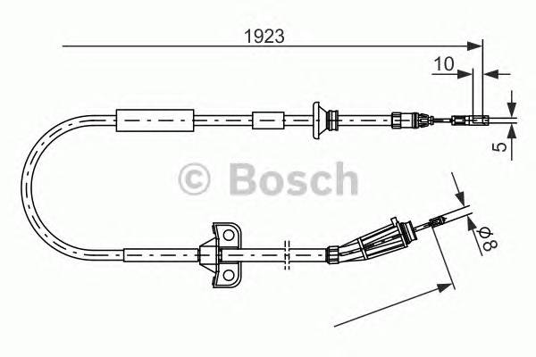 BOSCH 1 987 477 999 Трос, стояночная тормозная 