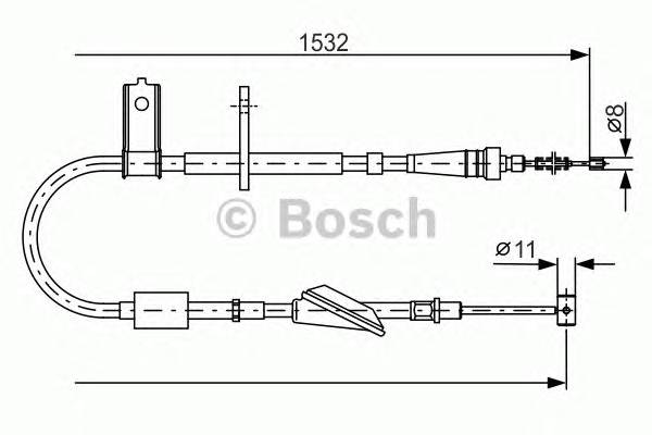 BOSCH 1 987 482 093 Трос, стояночная тормозная ... BOSCH 1 987 482 093 Трос, стояночная тормозная ...