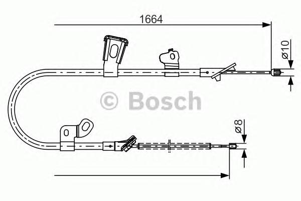 BOSCH 1 987 482 219 Трос, стояночная тормозная 