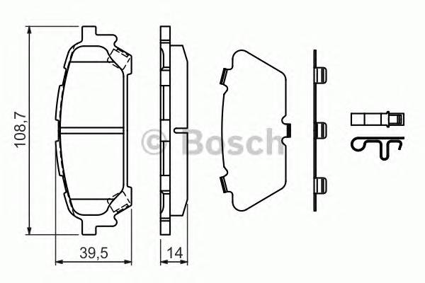 BOSCH 0 986 494 232 Комплект гальмівних колодо...