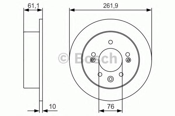 BOSCH 0 986 479 R09 Тормозной диск