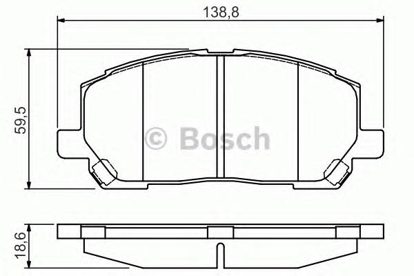 BOSCH 0 986 495 126 Комплект тормозных колодок...