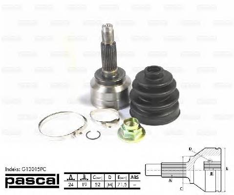 PASCAL G13015PC Шарнирный комплект, привод