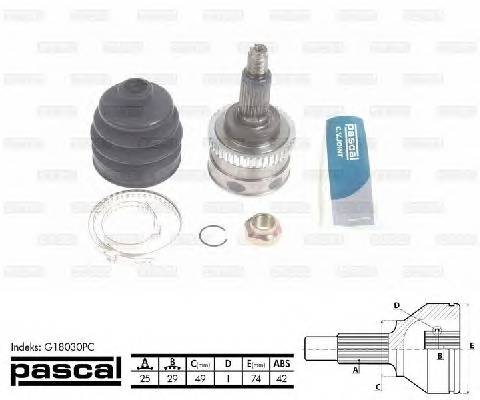 PASCAL G18030PC Шарнірний комплект, привод... PASCAL G18030PC Шарнірний комплект, привод...