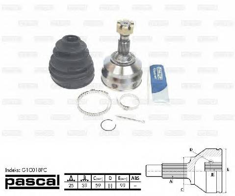 PASCAL G1C018PC Шарнирный комплект, привод... PASCAL G1C018PC Шарнирный комплект, привод...