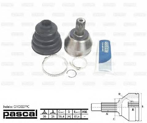 PASCAL G1G027PC Шарнирный комплект, привод