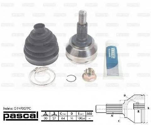PASCAL G1W037PC Шарнирный комплект, привод... PASCAL G1W037PC Шарнирный комплект, привод...
