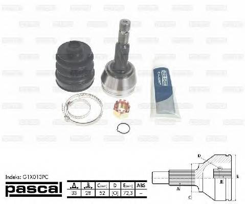 PASCAL G1X013PC Шарнирный комплект, привод