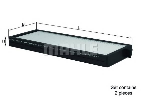 KNECHT LA 912/S Фильтр, воздух во внутренно