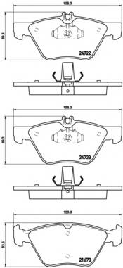 BREMBO P 50 075 Комплект гальмівних колодо... BREMBO P 50 075 Комплект гальмівних колодо...