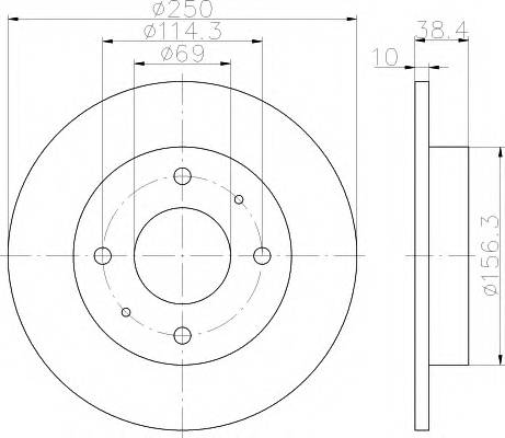 HELLA 8DD 355 111-531 Тормозной диск HELLA 8DD 355 111-531 Тормозной диск