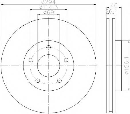 HELLA 8DD 355 115-911 Тормозной диск HELLA 8DD 355 115-911 Тормозной диск
