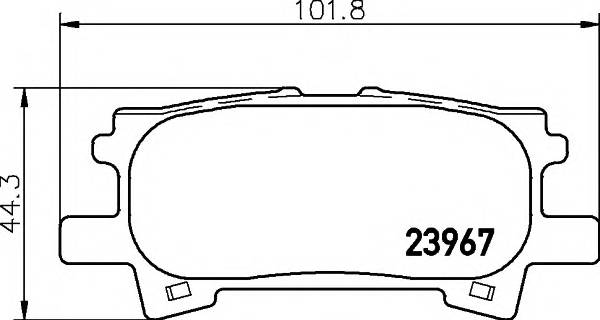 HELLA 8DB 355 010-621 Комплект гальмівних колодо... HELLA 8DB 355 010-621 Комплект гальмівних колодо...