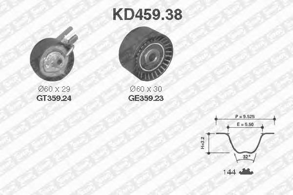 SNR KD459.38 Комплект ременя ГРМ SNR KD459.38 Комплект ременя ГРМ