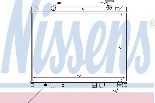 NISSENS 66766 Радиатор, охлаждение двига