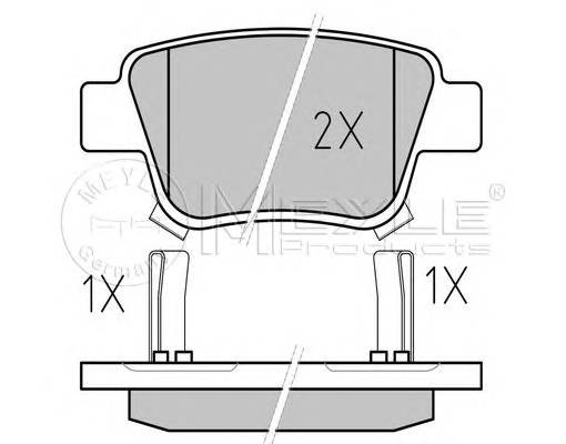 MEYLE 025 236 2016/W Комплект тормозных колодок... MEYLE 025 236 2016/W Комплект тормозных колодок...
