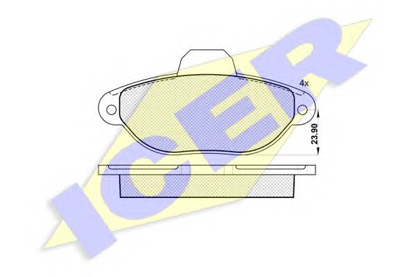 ICER 181018 Комплект гальмівних колодо...