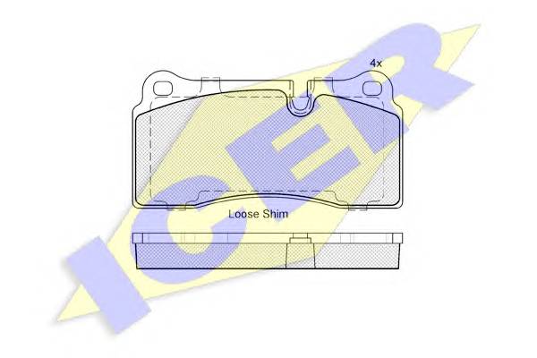 ICER 182121 Комплект тормозных колодок