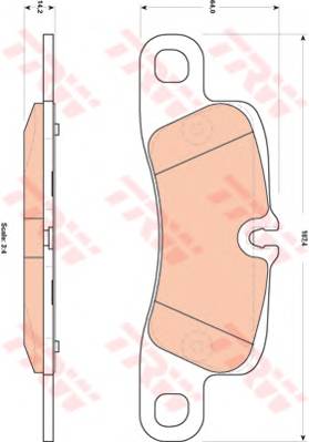 TRW GDB1839 Комплект тормозных колодок...