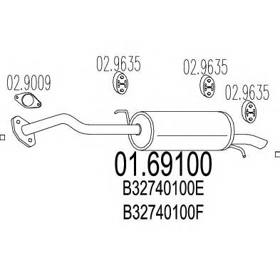 MTS 01.69100 Глушитель выхлопных газов 