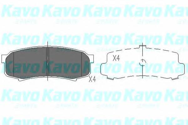 KAVO PARTS KBP-9007 Комплект тормозных колодок