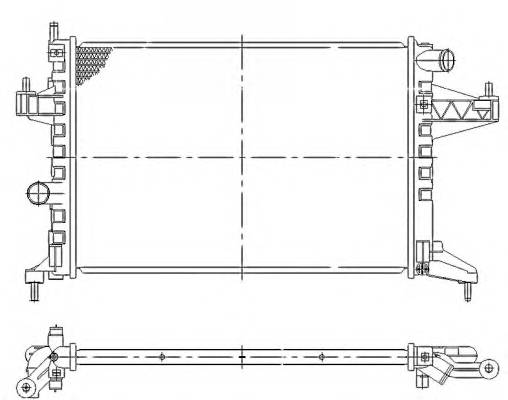 NRF 519596 Радиатор, охлаждение двига
