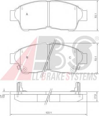 A.B.S. 36777 Комплект тормозных колодок
