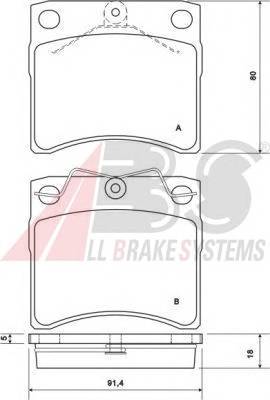 A.B.S. 37099 Комплект тормозных колодок...