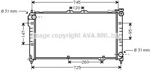 AVA QUALITY COOLING MZ2101 Радиатор, охлаждение двига... AVA QUALITY COOLING MZ2101 Радиатор, охлаждение двига...