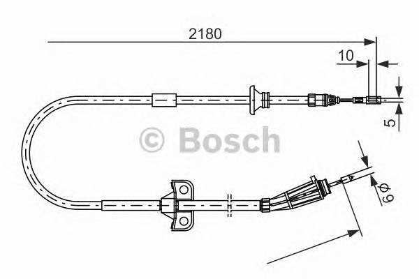 BOSCH 1 987 477 248 Трос, стояночная тормозная 