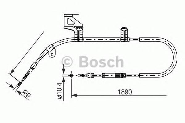 BOSCH 1 987 477 803 Трос, стояночная тормозная 