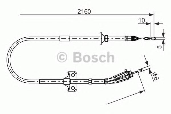 BOSCH 1 987 482 284 Трос, стояночная тормозная 