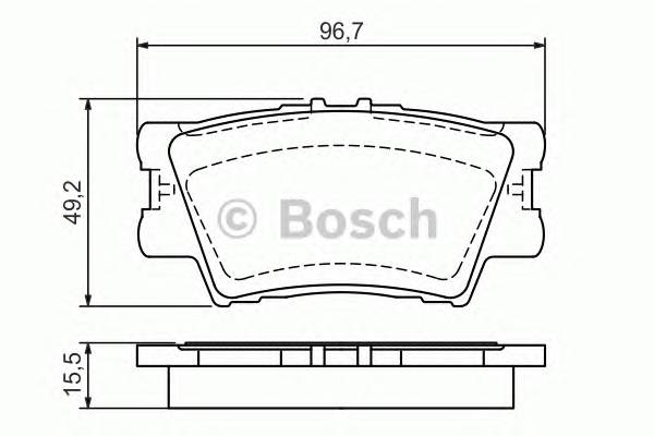BOSCH 0 986 494 154 Комплект гальмівних колодо... BOSCH 0 986 494 154 Комплект гальмівних колодо...