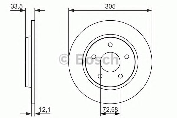 BOSCH 0 986 479 050 Тормозной диск BOSCH 0 986 479 050 Тормозной диск
