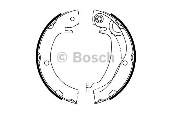 BOSCH 0 986 487 763 Комплект гальмівних колодо...