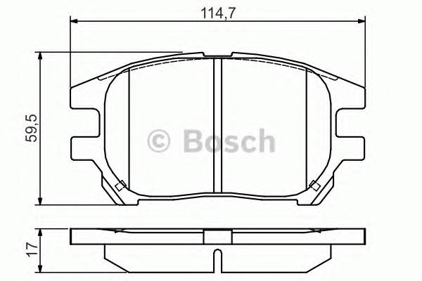 BOSCH 0 986 495 140 Комплект тормозных колодок...