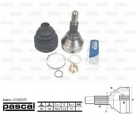 PASCAL G10023PC Шарнирный комплект, привод