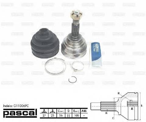 PASCAL G11006PC Шарнирный комплект, привод