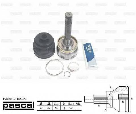 PASCAL G11052PC Шарнирный комплект, привод