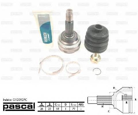 PASCAL G12092PC Шарнирный комплект, привод