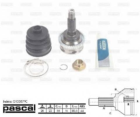 PASCAL G13057PC Шарнирный комплект, привод... PASCAL G13057PC Шарнирный комплект, привод...