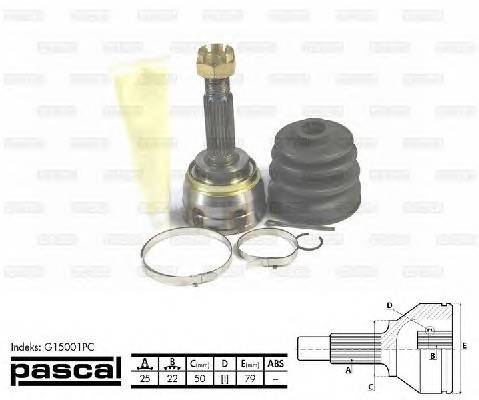 PASCAL G15001PC Шарнирный комплект, привод