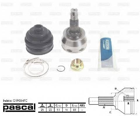 PASCAL G1F054PC Шарнирный комплект, привод