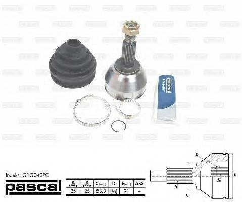 PASCAL G1G043PC Шарнирный комплект, привод... PASCAL G1G043PC Шарнирный комплект, привод...