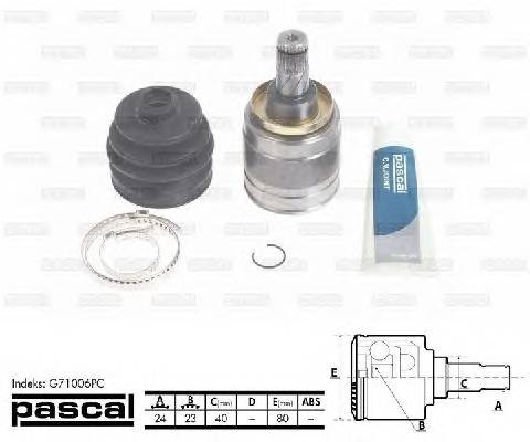 PASCAL G71006PC Шарнирный комплект, привод