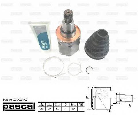 PASCAL G72007PC Шарнирный комплект, привод